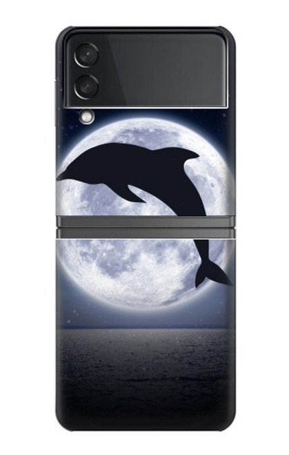 S3510 Dolphin Moon Night Case For Samsung Galaxy Z Flip 4