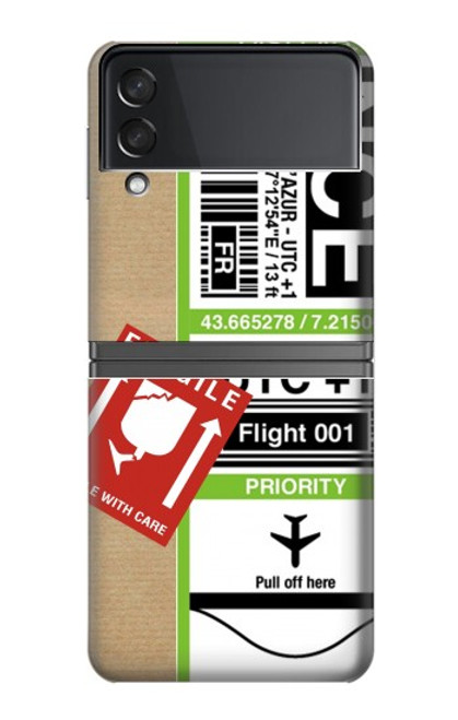 S3543 Luggage Tag Art Case For Samsung Galaxy Z Flip 4