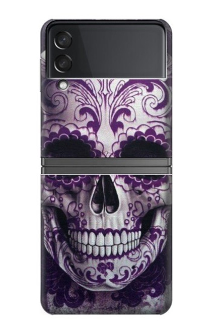 S3582 Purple Sugar Skull Case For Samsung Galaxy Z Flip 4