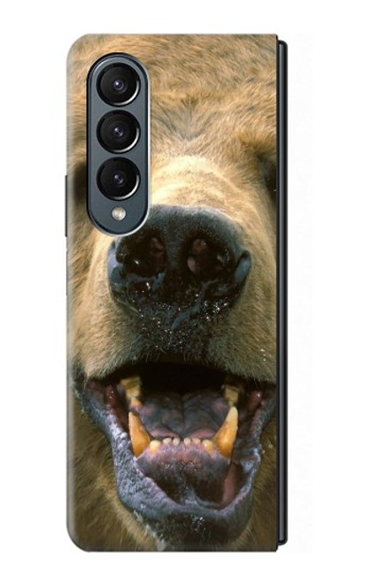 S0840 Grizzly Bear Face Case For Samsung Galaxy Z Fold 4