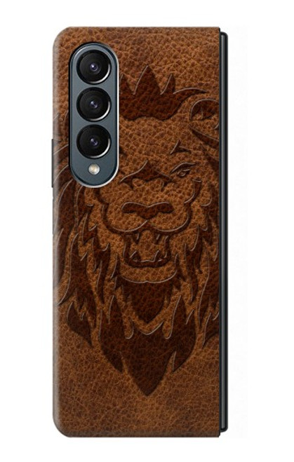 S2529 Leo Zodiac Tattoo Brown Graphic Print Case For Samsung Galaxy Z Fold 4