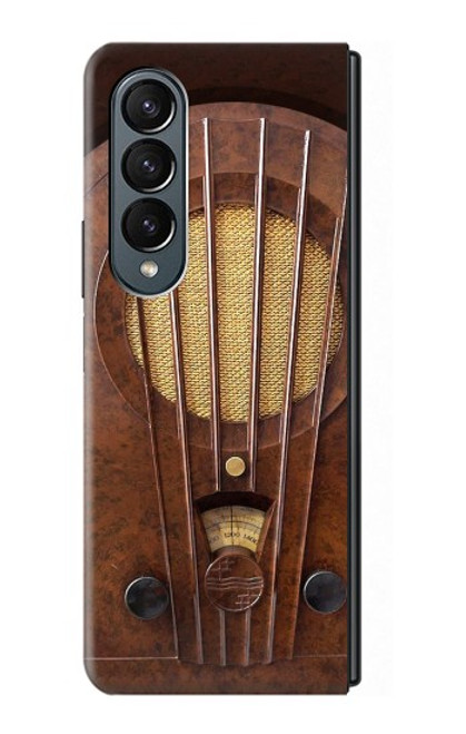 S2655 Vintage Bakelite Deco Radio Case For Samsung Galaxy Z Fold 4