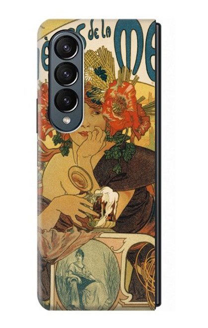 S2740 Alphonse Mucha Bieres De La Muse Case For Samsung Galaxy Z Fold 4