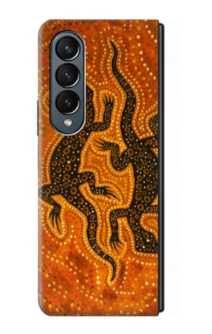 S2901 Lizard Aboriginal Art Case For Samsung Galaxy Z Fold 4