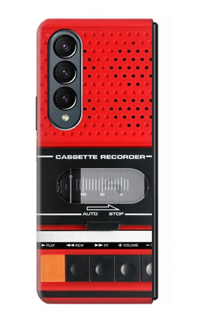 S3204 Red Cassette Recorder Graphic Case For Samsung Galaxy Z Fold 4