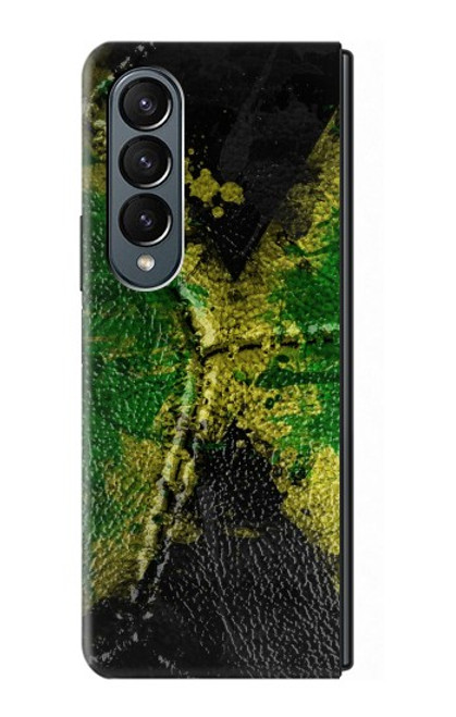 S3319 Jamaica Flag Vintage Football Graphic Case For Samsung Galaxy Z Fold 4