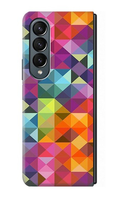 S3477 Abstract Diamond Pattern Case For Samsung Galaxy Z Fold 4