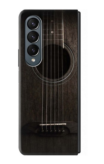 S3834 Old Woods Black Guitar Case For Samsung Galaxy Z Fold 4