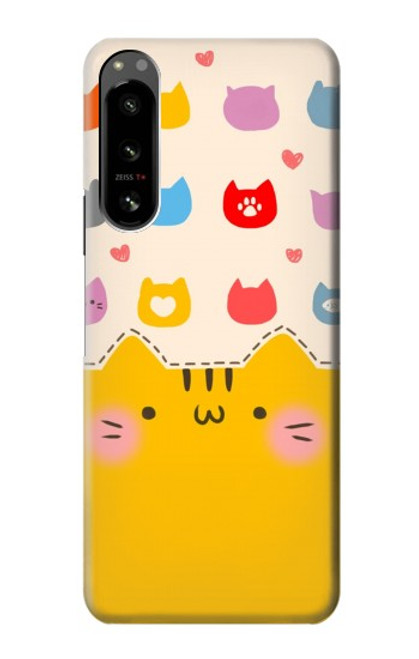 S2442 Cute Cat Cartoon Funny Case For Sony Xperia 5 IV