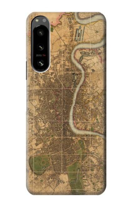 S3230 Vintage Map of London Case For Sony Xperia 5 IV