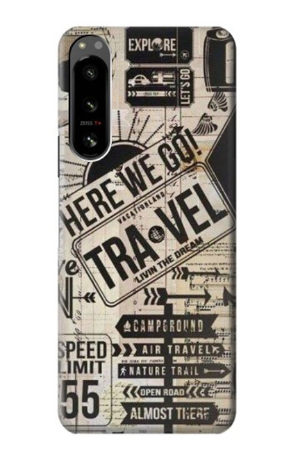 S3441 Vintage Travel Case For Sony Xperia 5 IV