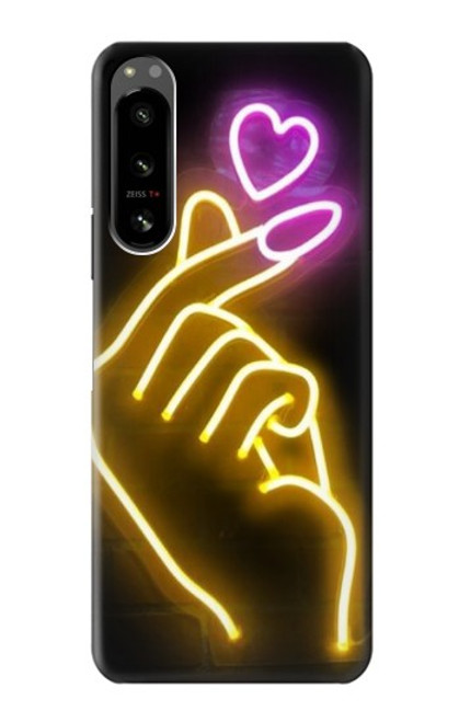 S3512 Cute Mini Heart Neon Graphic Case For Sony Xperia 5 IV