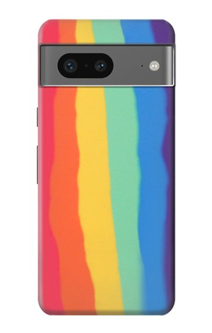 S3799 Cute Vertical Watercolor Rainbow Case For Google Pixel 7