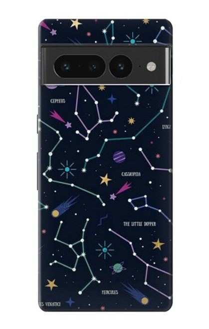 S3220 Star Map Zodiac Constellations Case For Google Pixel 7 Pro