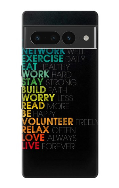 S3523 Think Positive Words Quotes Case For Google Pixel 7 Pro