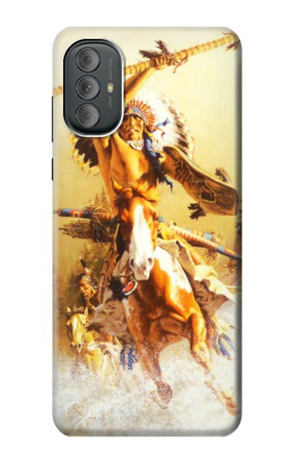 S1087 Red Indian Warrior Case For Motorola Moto G Power 2022, G Play 2023