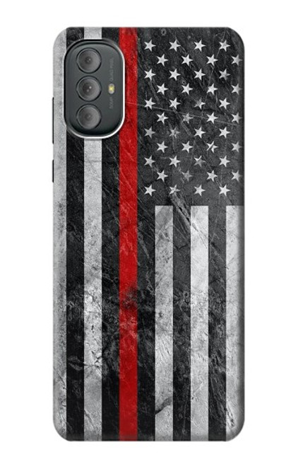 S3687 Firefighter Thin Red Line American Flag Case For Motorola Moto G Power 2022, G Play 2023