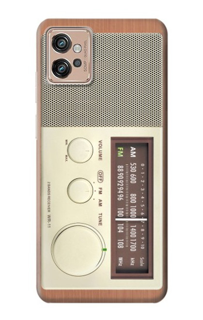 S3165 FM AM Wooden Receiver Graphic Case For Motorola Moto G32