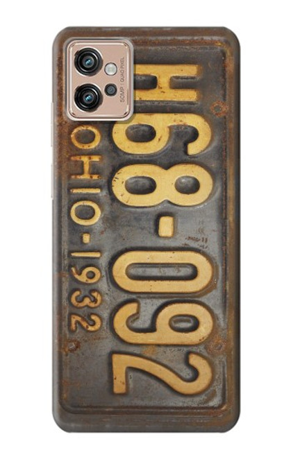 S3228 Vintage Car License Plate Case For Motorola Moto G32