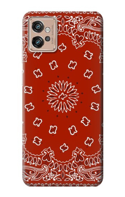 S3355 Bandana Red Pattern Case For Motorola Moto G32