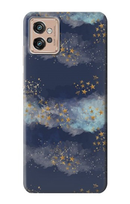 S3364 Gold Star Sky Case For Motorola Moto G32