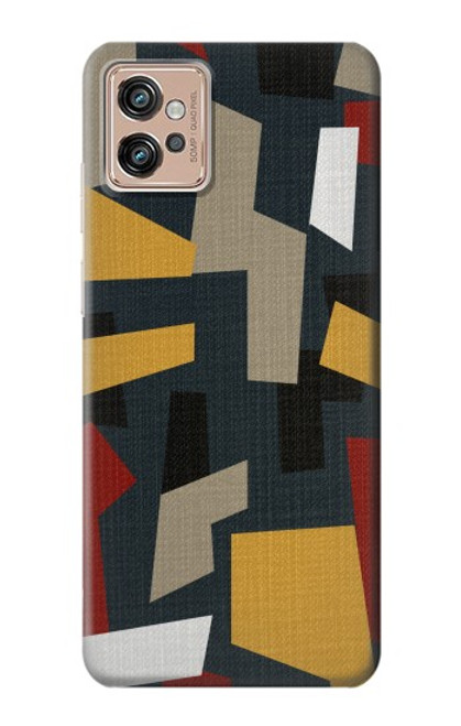 S3386 Abstract Fabric Texture Case For Motorola Moto G32
