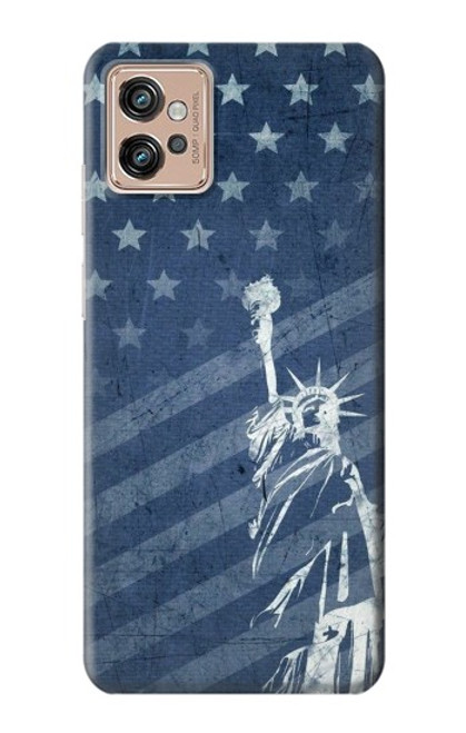 S3450 US Flag Liberty Statue Case For Motorola Moto G32