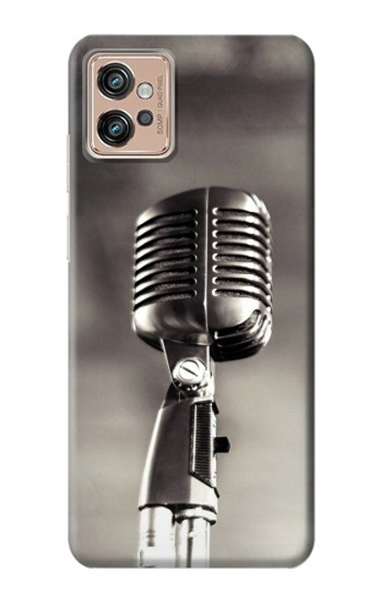 S3495 Vintage Microphone Case For Motorola Moto G32