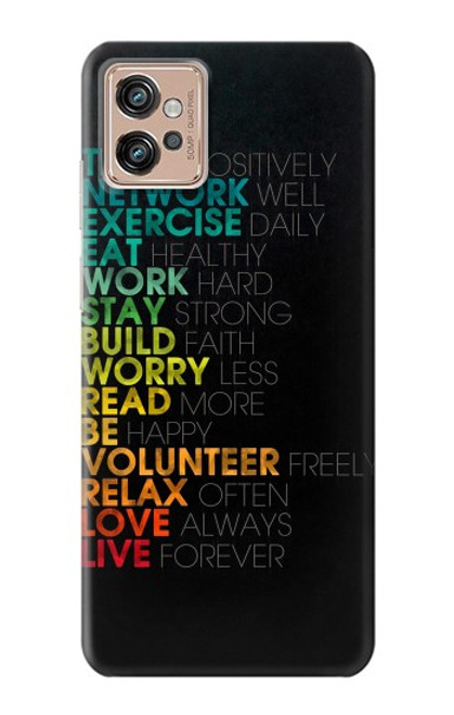 S3523 Think Positive Words Quotes Case For Motorola Moto G32