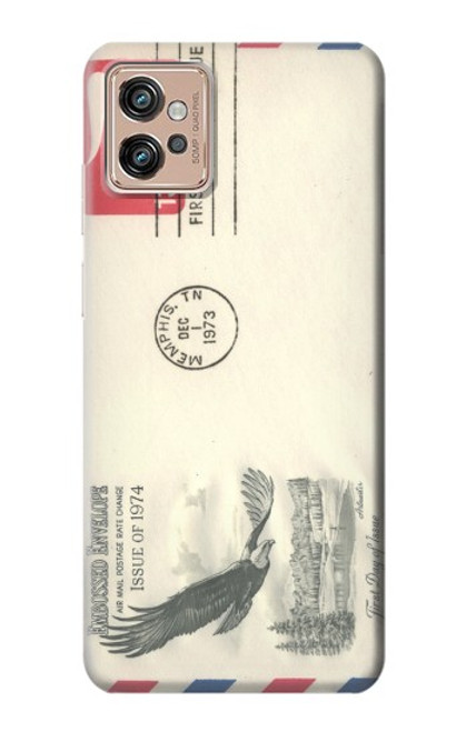 S3551 Vintage Airmail Envelope Art Case For Motorola Moto G32