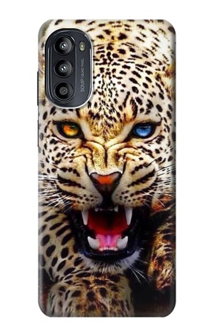 S1932 Blue Eyed Leopard Case For Motorola Moto G52, G82 5G