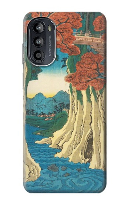 S3348 Utagawa Hiroshige The Monkey Bridge Case For Motorola Moto G52, G82 5G