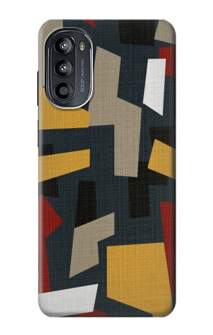 S3386 Abstract Fabric Texture Case For Motorola Moto G52, G82 5G