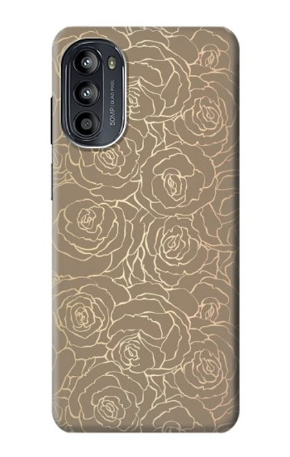 S3466 Gold Rose Pattern Case For Motorola Moto G52, G82 5G