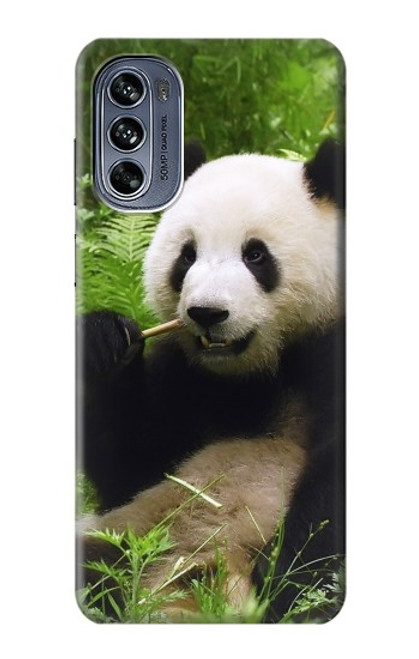 S1073 Panda Enjoy Eating Case For Motorola Moto G62 5G