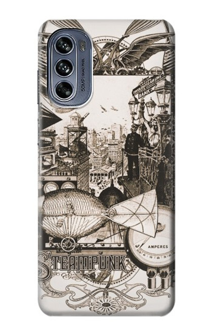 S1681 Steampunk Drawing Case For Motorola Moto G62 5G