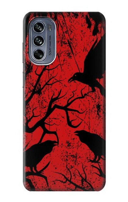 S3325 Crow Black Blood Tree Case For Motorola Moto G62 5G