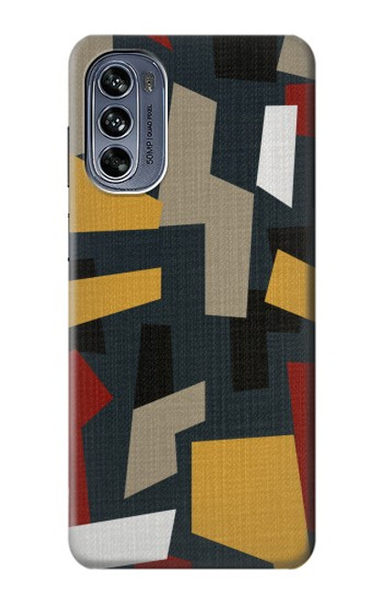 S3386 Abstract Fabric Texture Case For Motorola Moto G62 5G