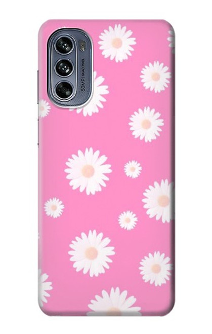 S3500 Pink Floral Pattern Case For Motorola Moto G62 5G