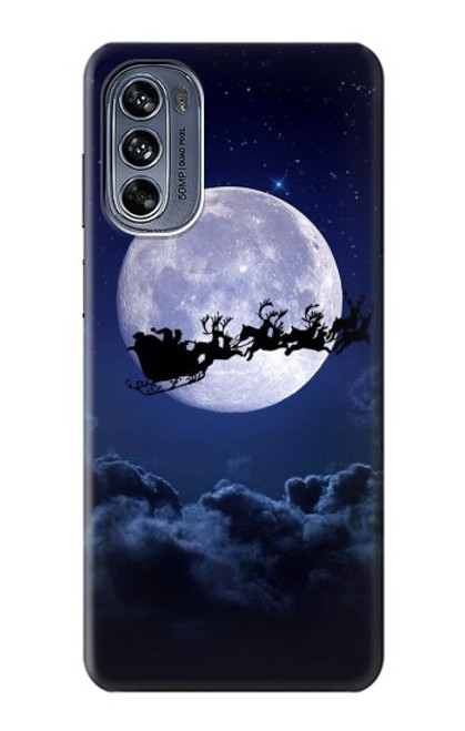 S3508 Xmas Santa Moon Case For Motorola Moto G62 5G