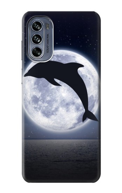 S3510 Dolphin Moon Night Case For Motorola Moto G62 5G