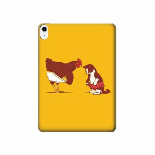 S1093 Rooster and Cat Joke Hard Case For iPad 10.9 (2022)