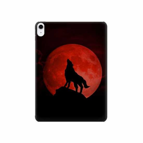 S2955 Wolf Howling Red Moon Hard Case For iPad 10.9 (2022)