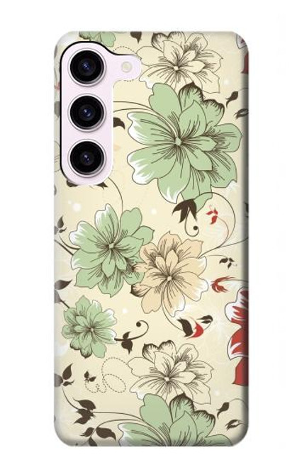 S2179 Flower Floral Vintage Art Pattern Case For Samsung Galaxy S23