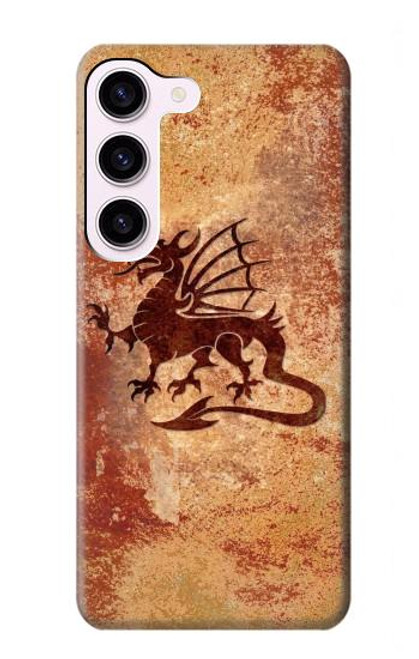 S2485 Dragon Metal Texture Graphic Printed Case For Samsung Galaxy S23