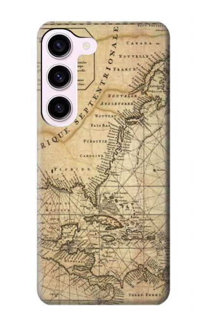 S2506 Exploration North America Map Case For Samsung Galaxy S23