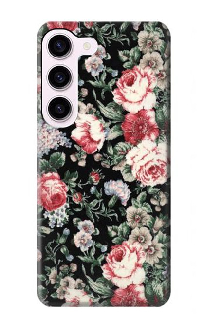 S2727 Vintage Rose Pattern Case For Samsung Galaxy S23