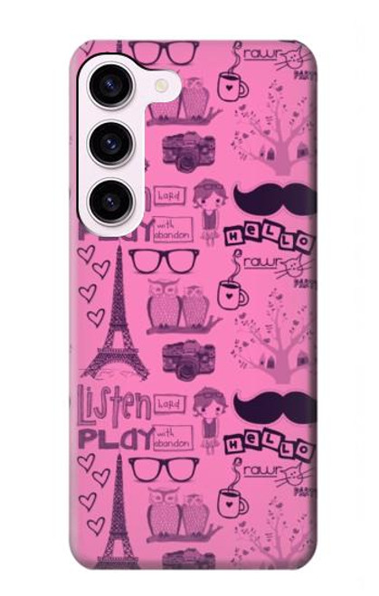 S2885 Paris Pink Case For Samsung Galaxy S23