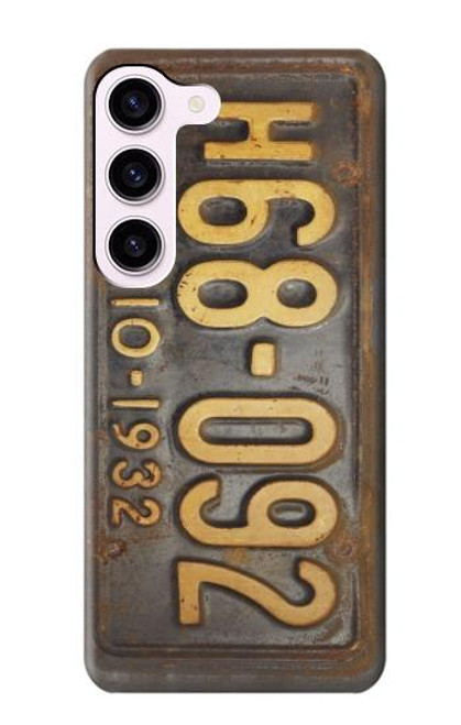 S3228 Vintage Car License Plate Case For Samsung Galaxy S23