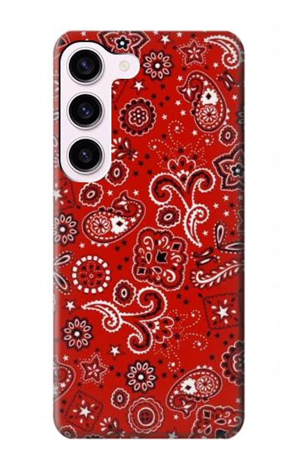 S3354 Red Classic Bandana Case For Samsung Galaxy S23